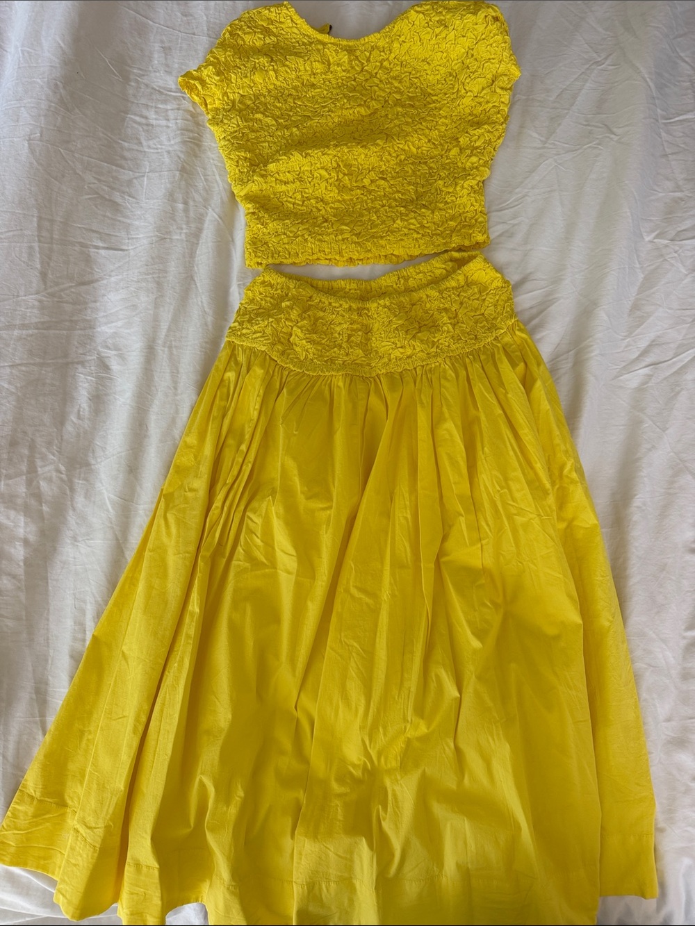 Free people Yellow Women’s Two-Piece Crop Top & Full Skirt- The Carino Set - Picture 5 of 8